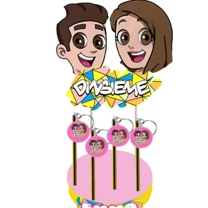 Dinsieme kit TORTA CON Penne Personalizzate Gadget Festa