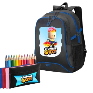 Stumble guys and Friends Zaino Scuola e Bustina con colori 01072134