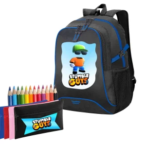 Stumble guys and Friends Zaino Scuola e Bustina con colori 01072133