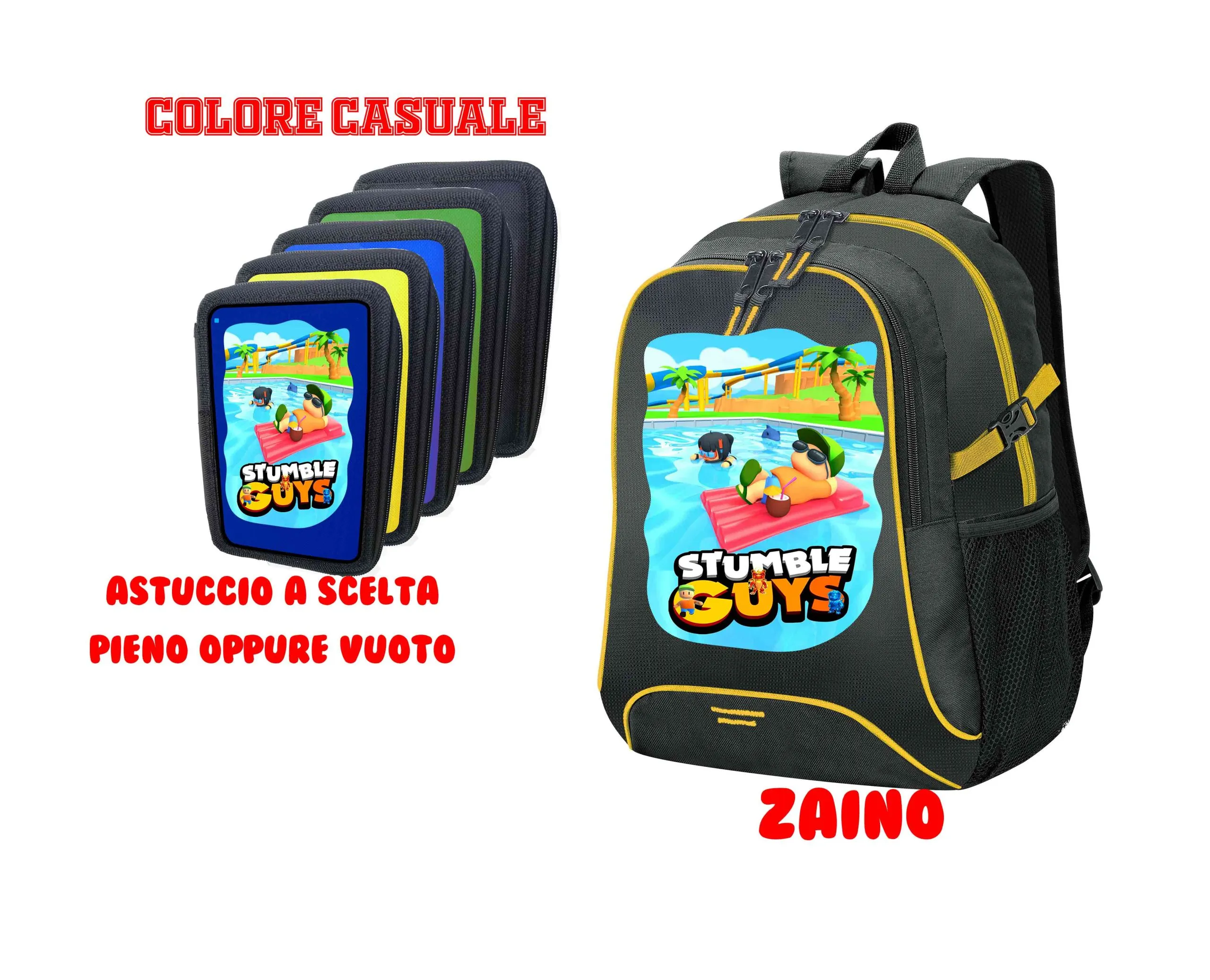 Stumble Guys and Friends Kit Zaino Scuola Zaias 1407 0234