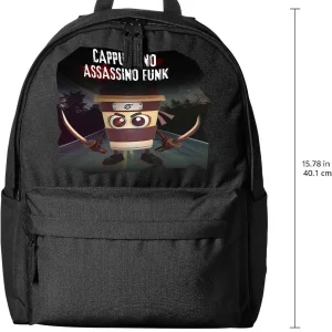 Cappuccino Assasino Zaino Classico/Casual/Scolastico, Nero