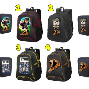 Lyon Zaino Scuola con astuccio 3 cerniere completo Ass