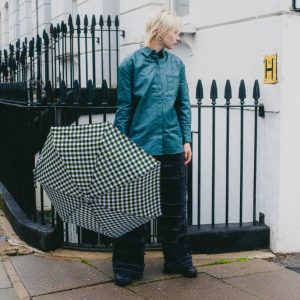 Ombrello Compatto Wilton Noir&Anis