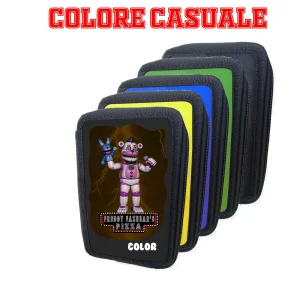 Animatronic Fnaf and Friends Astuccio portacolori 3 zip Vuoto senza accessori