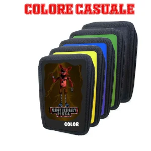 Animatronic Fnaf and Friends Astuccio portacolori 3 zip Vuoto senza accessori