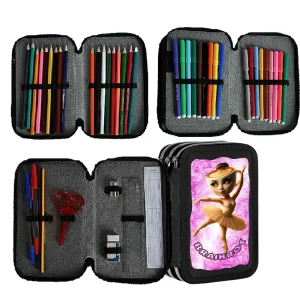 Astuccio scuola Completo 3 zip 18 colori