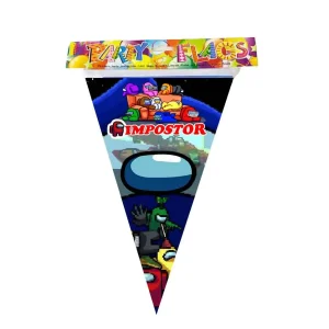 Amongus and Friends FESTONE BANDIERINE