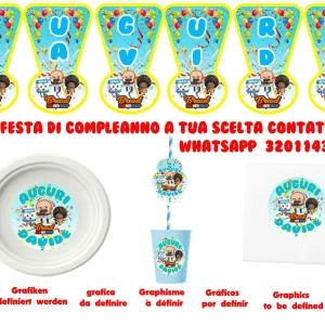 Bread barbershop and friends Guirnalda Banner Aviso Feliz Cumpleaños