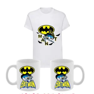 Bathman T Shirt e Tazza colazione