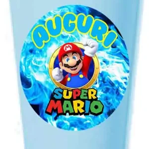 Supermario and friends Bicchieri Carta personaggi 12 pezzi