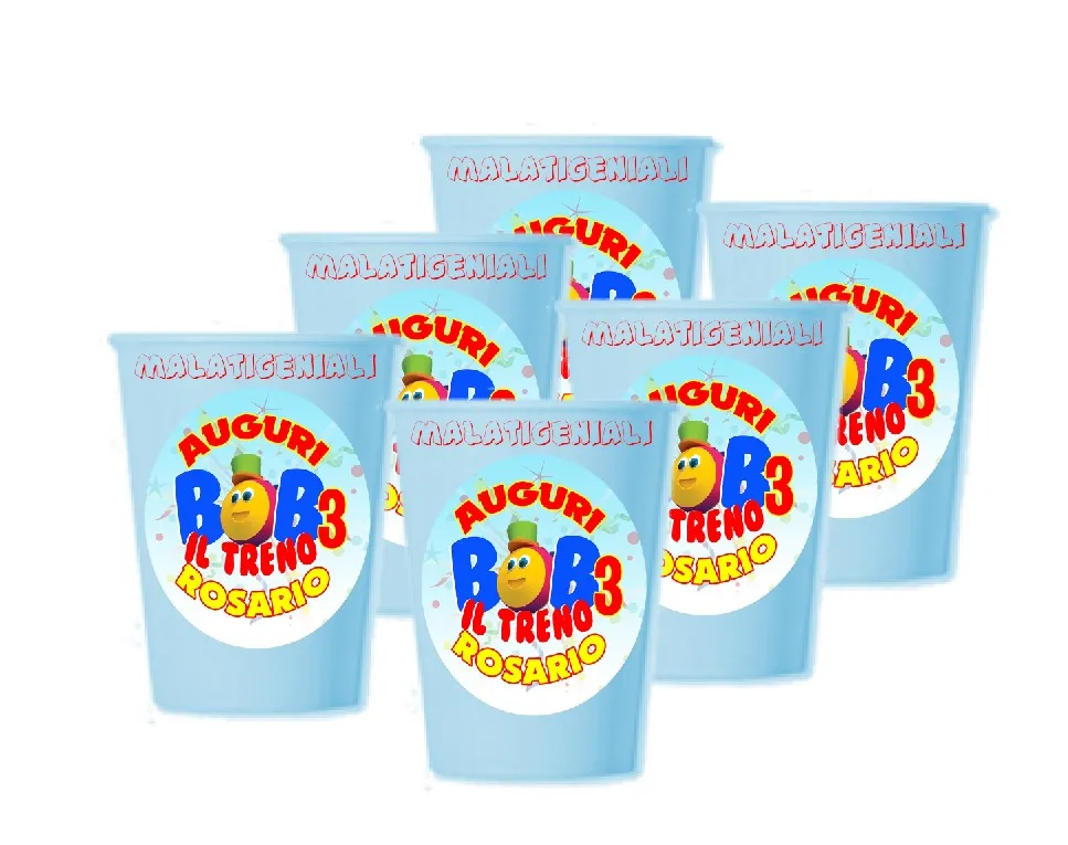 Bob il treno Bicchieri Carta 12 pezzi - immagine 2