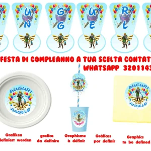 Zelda kit Festa Compleanno per 8 persone o piu persone