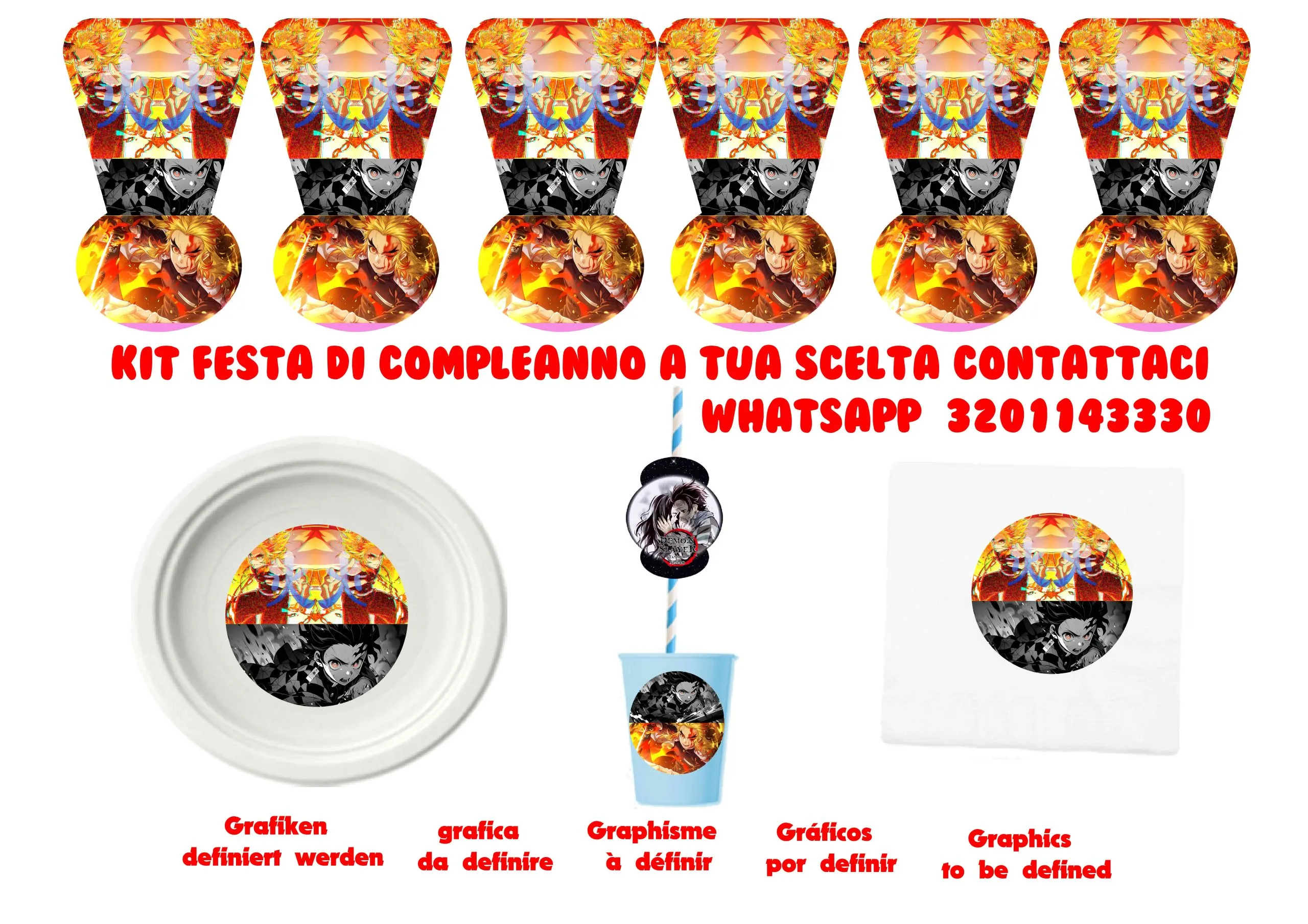 Anime Festa di compleanno Kit allestimento Party - immagine 2