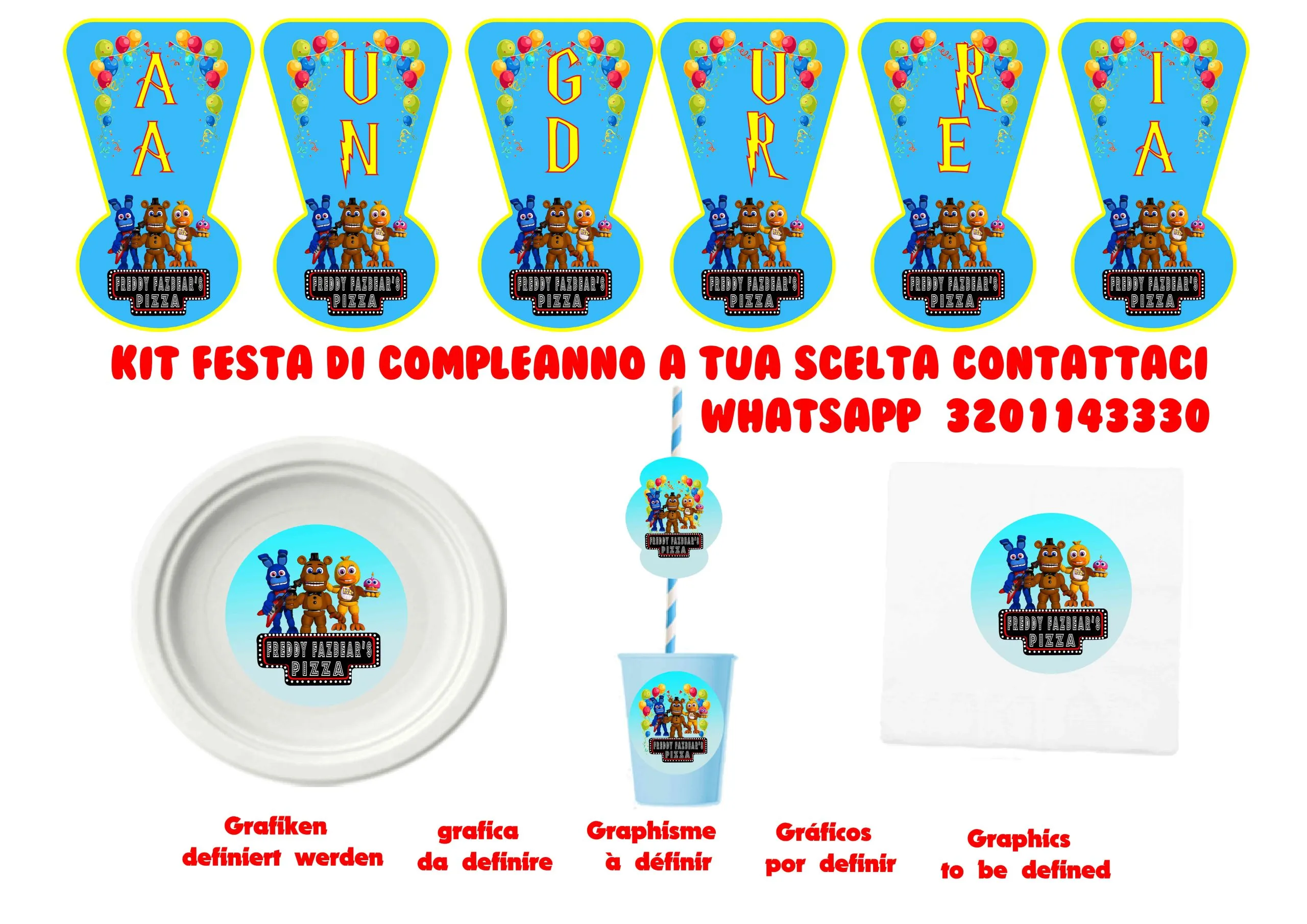 Animatronic Fnaf kit Festa Compleanno per 8 persone o piu persone - immagine 2