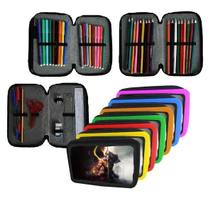 Astuccio scuola Completo 3 zip 18 colori