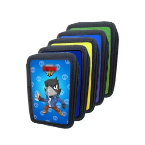 Brawl and friends Federmäppchen, 3-stöckig gefüllt Teilen für die Schule 3 Fäche, 20 cm