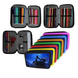 Astuccio scuola Completo 3 zip 18 colori