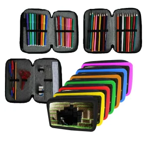 Astuccio scuola Completo 3 zip 18 colori