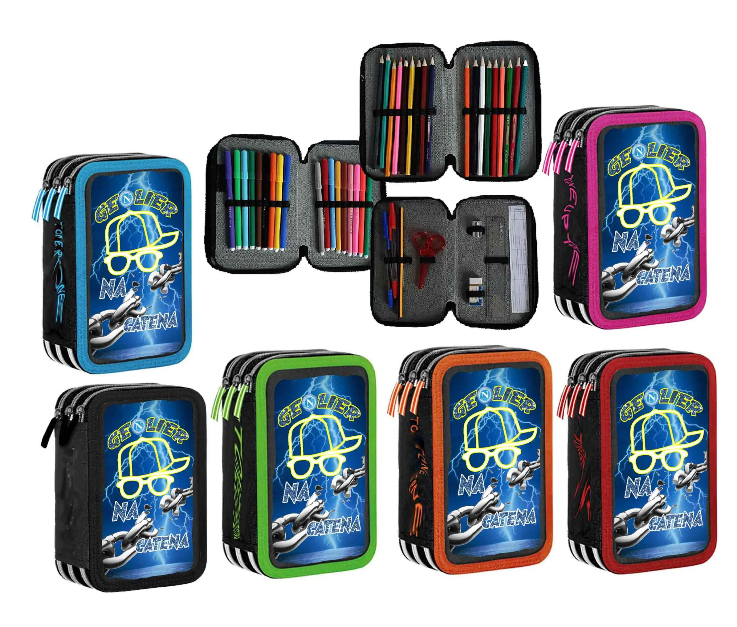 Astuccio scuola Geolierabitat Na Catena Completo 3 zip