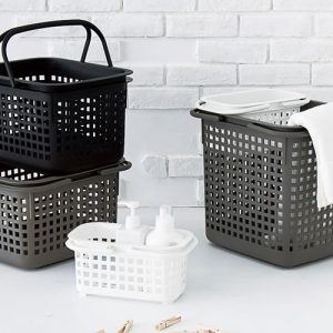 Basket con Coperchio Grigio