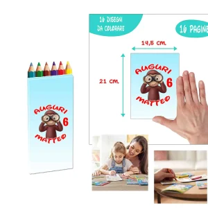 George and friends scatola 6 colori e libricino da colorare 16 pagine Regalini fine festa