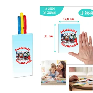 Thomas and friends scatola 6 colori e libricino da colorare 16 pagine Regalini fine festa