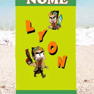 Asciugamano Telo Mare Lyon WGF gioco bambino idea regalo estate