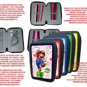 Astuccio scuola Supermario 3 zip VUOTO 364