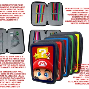 Astuccio scuola Supermario 3 zip VUOTO