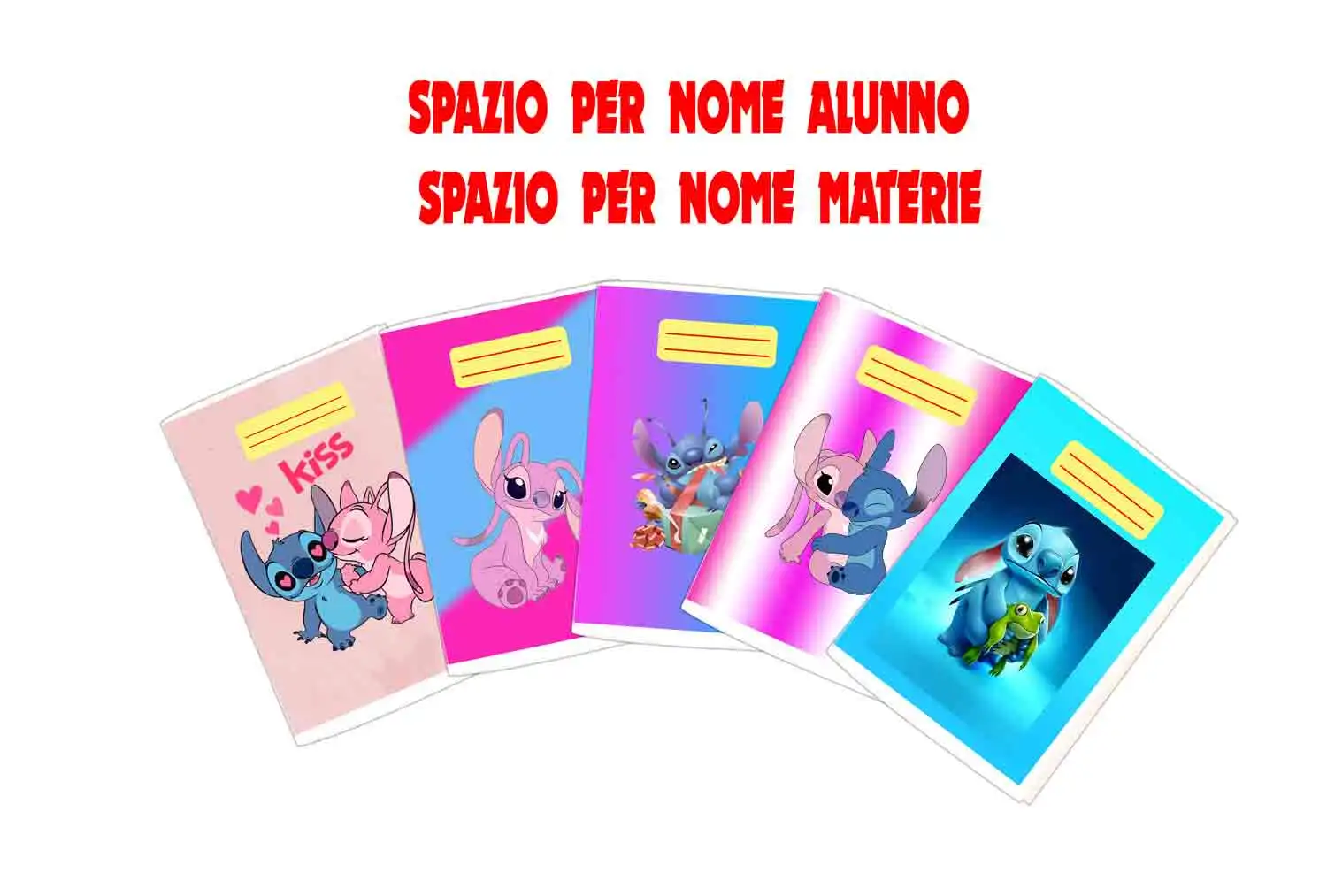 Stitch E Angel Quaderno maxi Formato A4 (21Cm X 29,7Cm) Per Elementari E Medie– Carta 80G/Mq - immagine 2