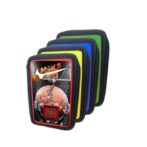 Astuccio jordan portacolori 3 cerniere zip240622 Vuoto Colore Casuale