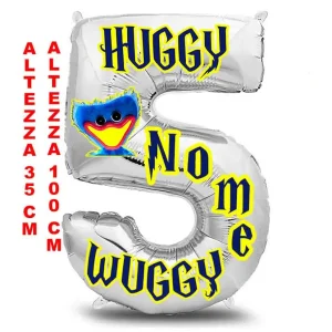 Hugghy wuggy and friends Palloncino 5 35Cm /100Cm