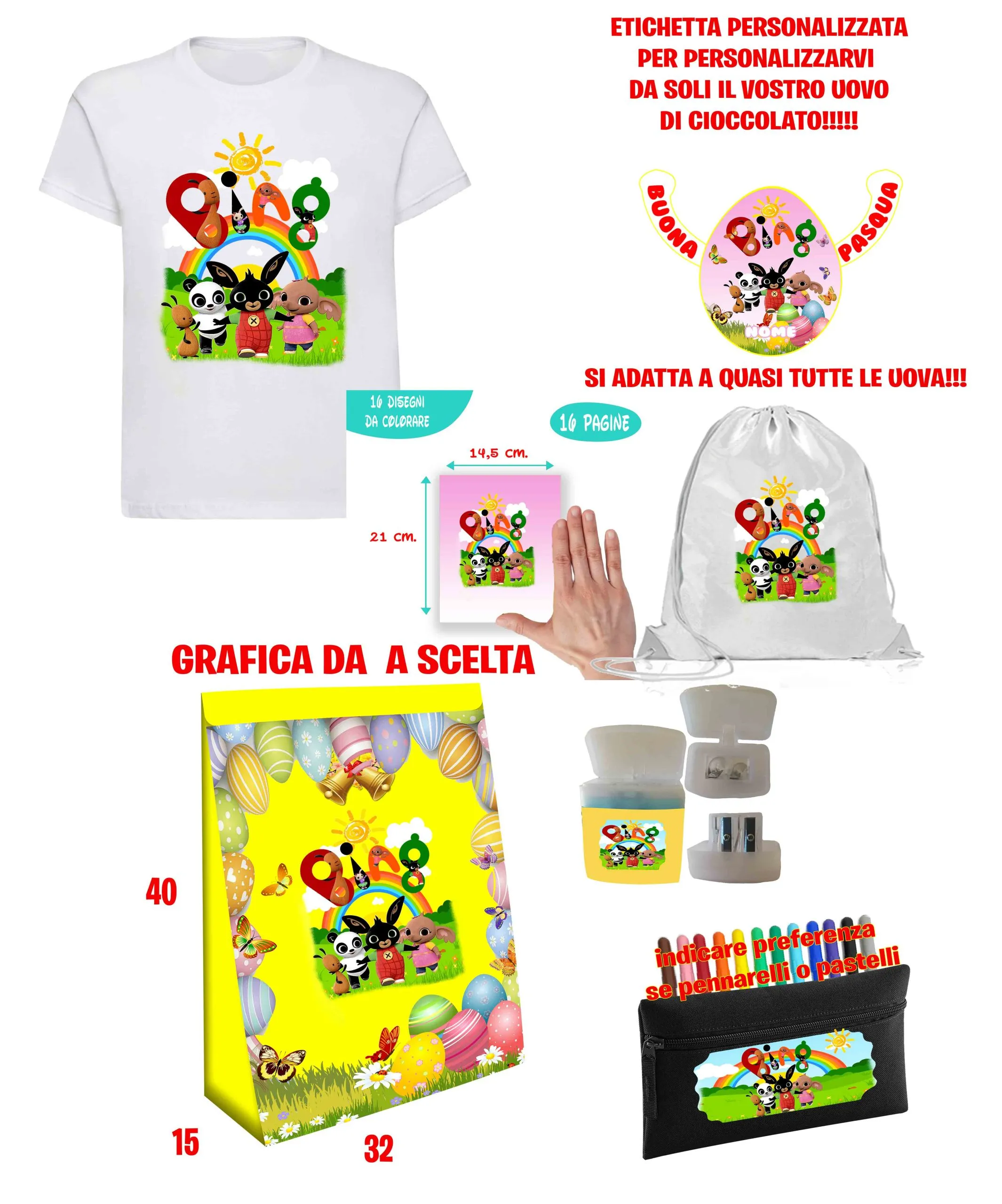 Superpasqualone Bing and friends Confezione Regalo Pasqua Lib - immagine 2