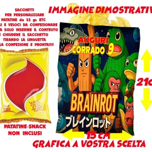 Tung Tung Shaur Sacchetti per patatine personalizzate