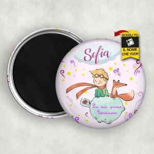 calamita magnete personalizzato PICCOLO PRINCIPE PRIMA COMUNIONE BAMBINA festa