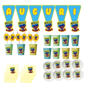 Huggy Wuggy Poppy Playtime   kit Festa Compleanno per 8 persone o piu persone