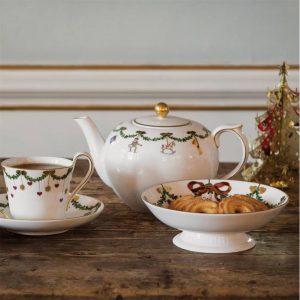 Ciotola con Piede  Star Fluted Christmas