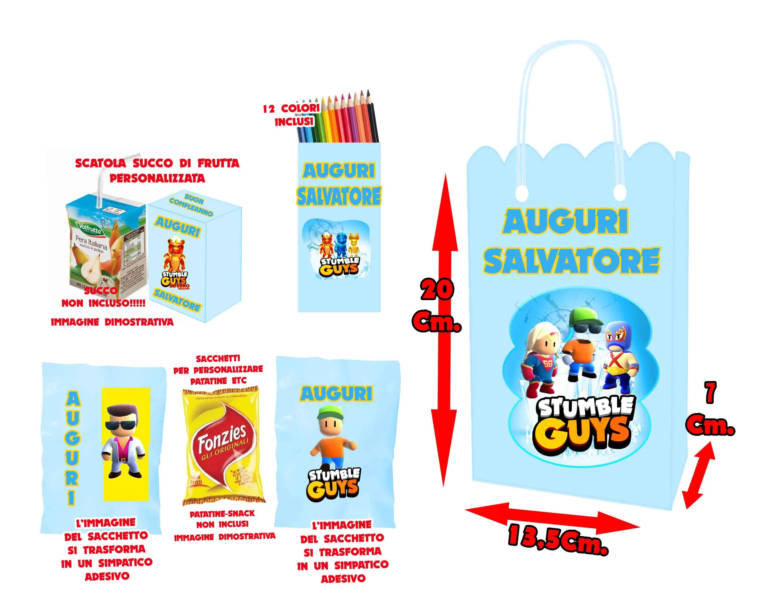 Stumble Guys and friends Kit festa per regalini dopo festa - immagine 2
