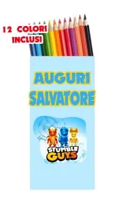 Stumble Guys and friends scatola 12 colori personalizzati