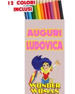 Wonder woman and friends scatola 12 colori personalizzati