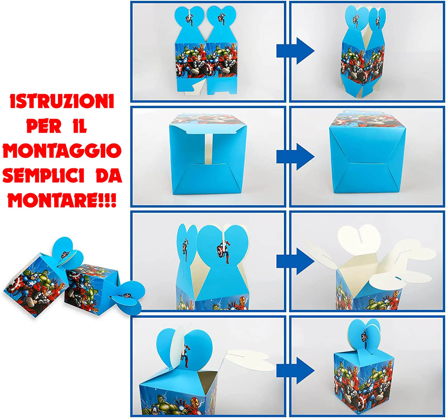 Minecraft scatole da party per Regalini Festa Scatola di Caramelle per Feste,Compleanno,Bomboniere ,Tema Personalizzabile!!! Festa di Compleanno Bambini - immagine 3