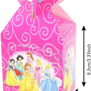 Principessa scatole da party per Regalini Festa Scatola di Caramelle per Feste, Scatole di Caramelle Compleanno, Principessa Scatole Caramelle per Tema Riutilizzabile Festa di Compleanno Bambini Bomboniere Sacchetto Festa