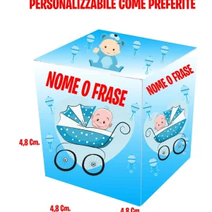 Scatoline portaconfetti Passeggino Neonato Cubetto Vari Eventi Feste a Tema ,Comunione,Cresima,Matrimonio