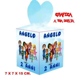 Alvin and friends scatole da party per Regalini Festa Scatola di Caramelle per Feste,Compleanno,Bomboniere ,Tema Personalizzabile!!! Festa di Compleanno Bambini