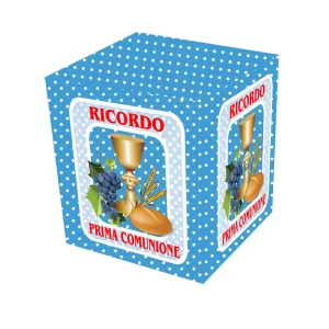 Scatoline portaconfetti Prima Comunione Celeste
