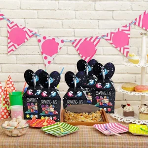 Amongus and friends scatole da party per Regalini Festa Scatola di Caramelle per Feste,Compleanno,Bomboniere ,Tema Personalizzabile!!! Festa di Compleanno Bambini