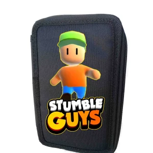 Stumble Guys Astuccio portacolori 3 cerniere zip 08072 Vuoto Colore Casuale