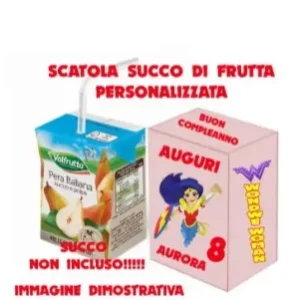 Wonder woman and friends Scatola Per succhi di Frutta brik personalizzata