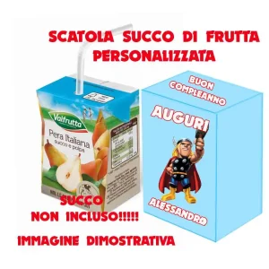 Thor and friends Scatola Per succhi di Frutta brik personalizzata