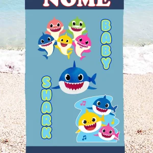 Baby Shark Asciugamano Telo Mare gioco bambino idea regalo estate